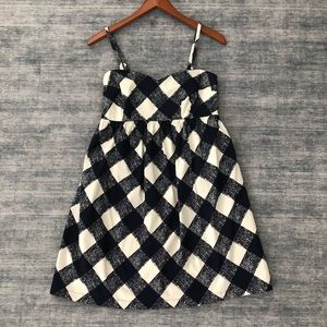 Motherhood maternity navy blue and white dress